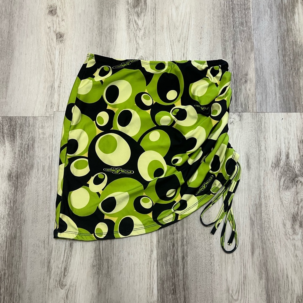 Omighty Green Polka Dot Mini Skirt